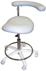 Model 2065 Assistant Stool, Contoured Seat. Seamless Upholstery